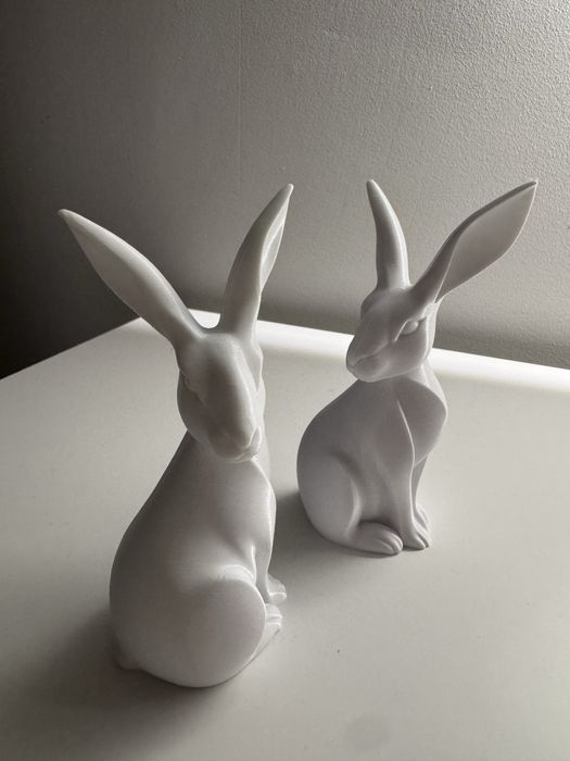 Zajączki wielkanocne nowe białe 2 sztuki komplet do domu mieszkania