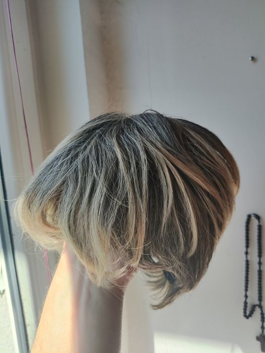 Peruka Blond Pasemka Krótkie Damskie Włosy dla Kobiet