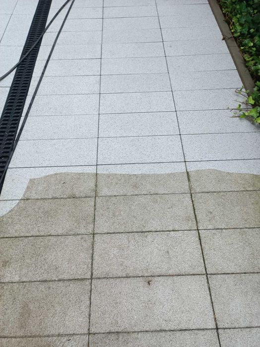 Mycie kostki brukowej elewacji dachów,tarasów, hal