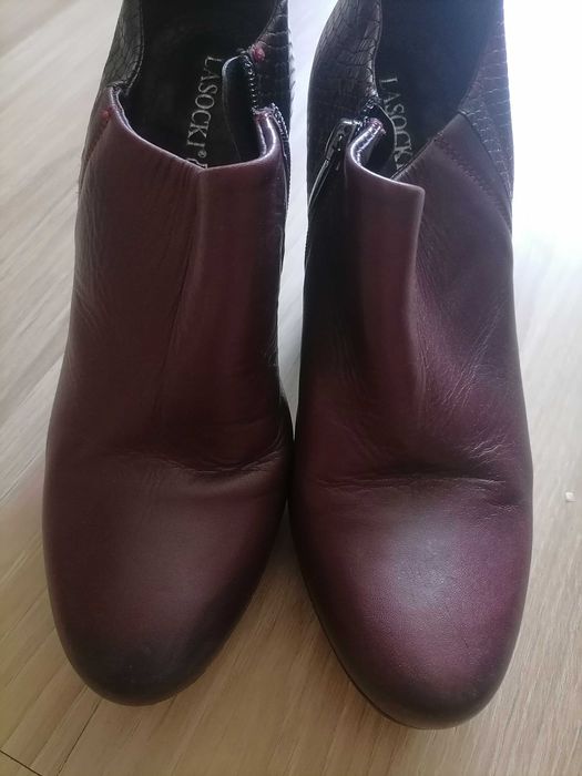 Skórzane botki Lasocki