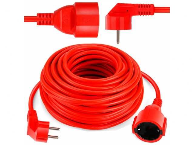 Przedłużacz ogrodowy budowlany pomarańczowy 2 x 1mm 50m