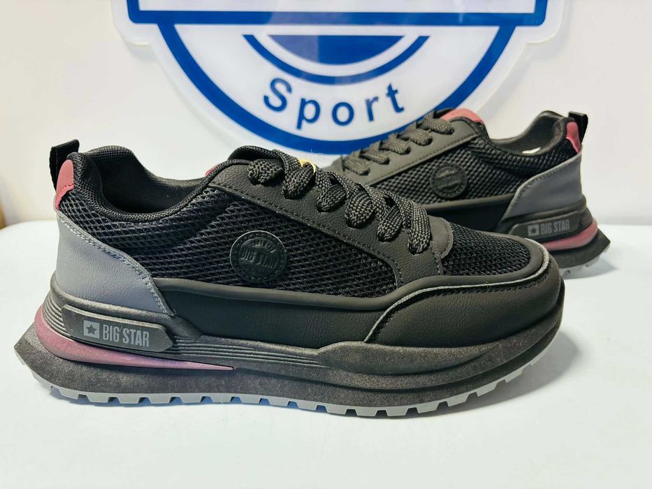 Big Star męskie sneakersy czarne bordo  41 - 44   TT174317
