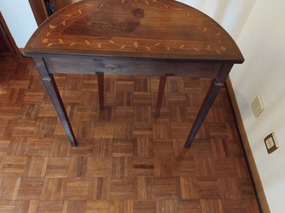 Mesa consola demi-lune vintage