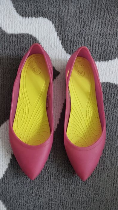 Crocs Rio Flat Balerinki różowe W8 38 39 fuksja róż