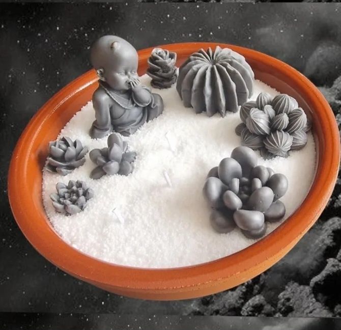 um oásis de paz com a Vela de Jardim Zen