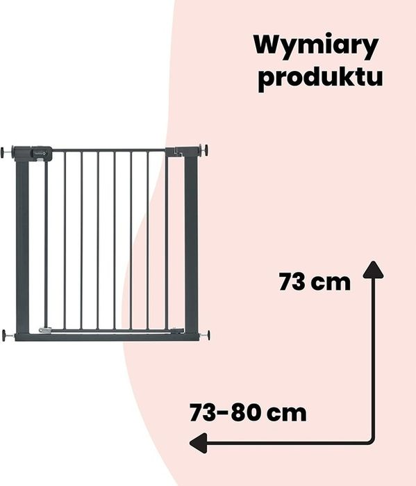 Bramka Zabezpieczająca Safety Secure Tech 73-80cm