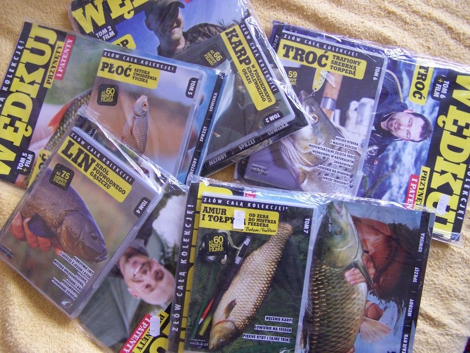 Wędkuj czasopisma i DVD Filmy - 5 nieotwartych kompletów
