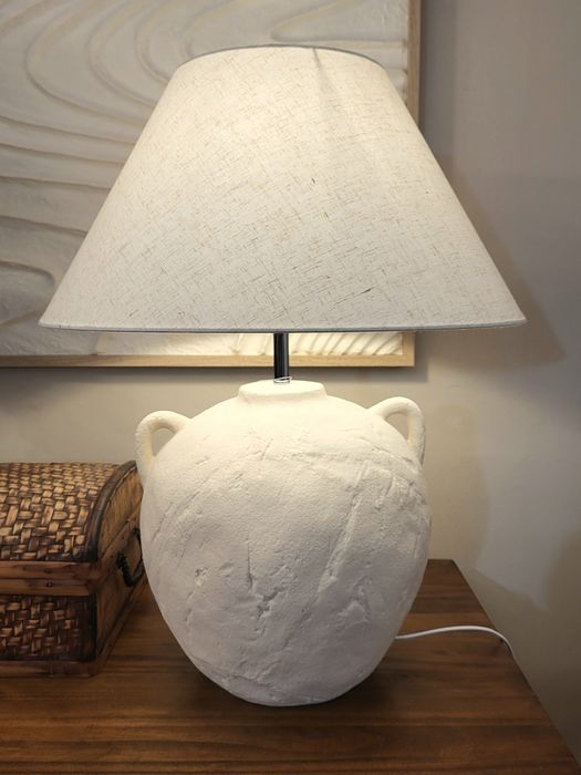 tela, decoração,  candeeiro, caixa  palhinha, puff  rustico