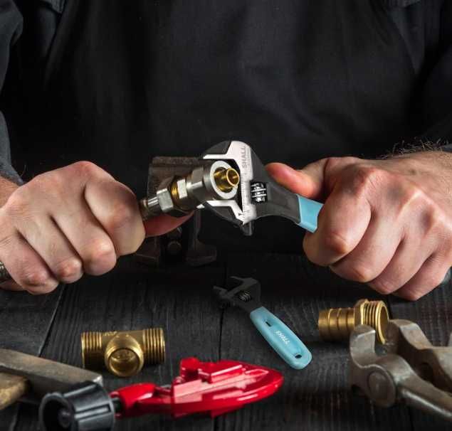 SHALL Klucz Nastawny 3sztuk CRV Stali Nierdzewnej 10/8/6cala