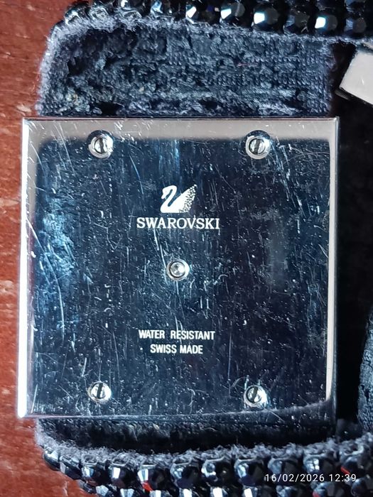 Relógio Luxo Swarovskis Aço e Cristal