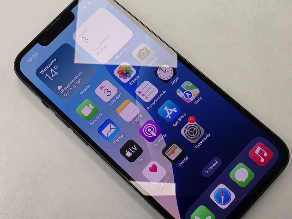 Iphone 14 128GB/ Midnight/ Czarny/ BAT 87%/ Grade A + ładowarka/ Gwarancja