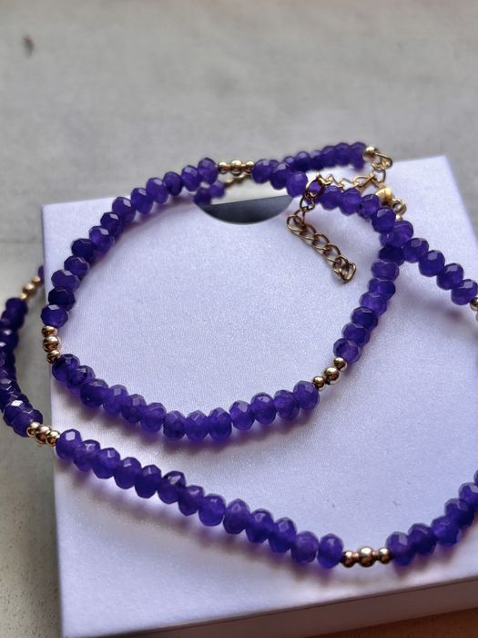 Nowy naszyjnik , ametyst , fasetowany
