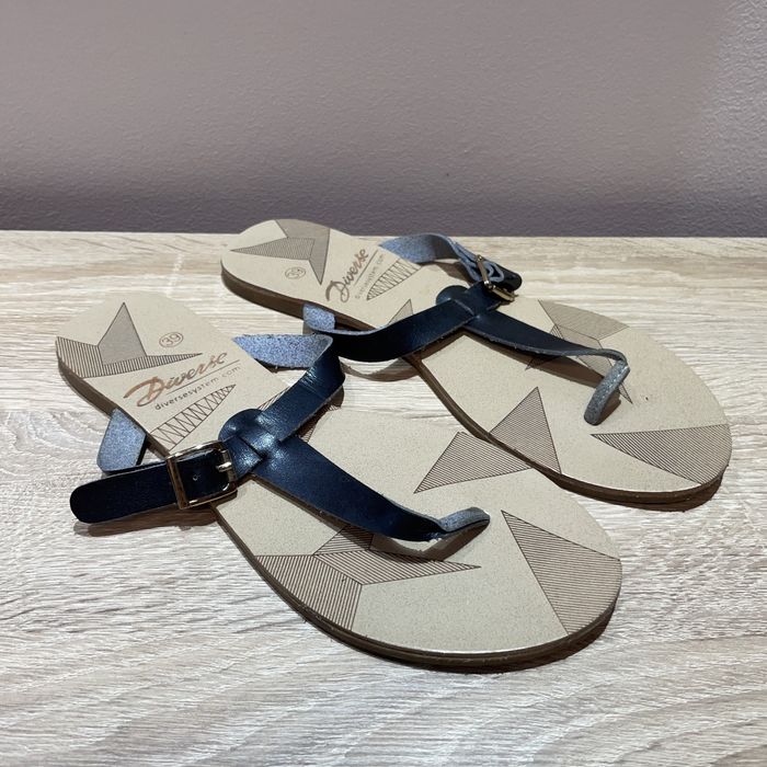 Klapki japonki buty czarne Diverse 39