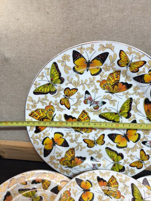 Jogo Pratos Borboletas - Porcelana