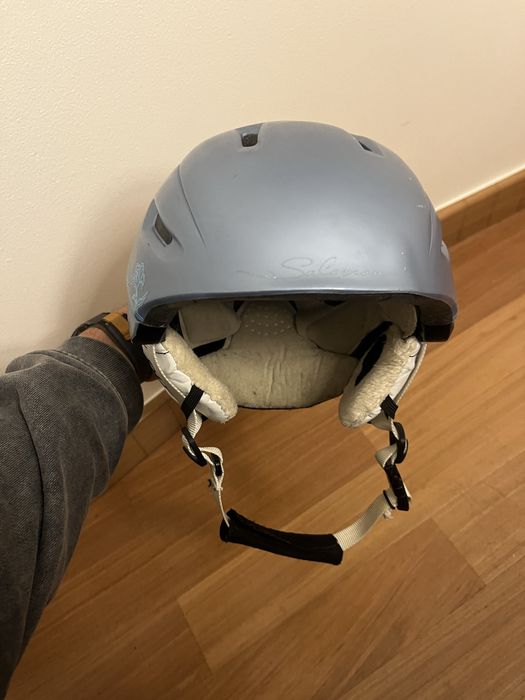 Kask narciarski dzieciecy Salomon srebrnoniebieski