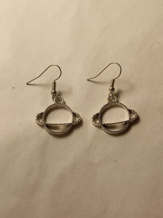 kolczyki planeta saturn kosmos alternative edgy handmade