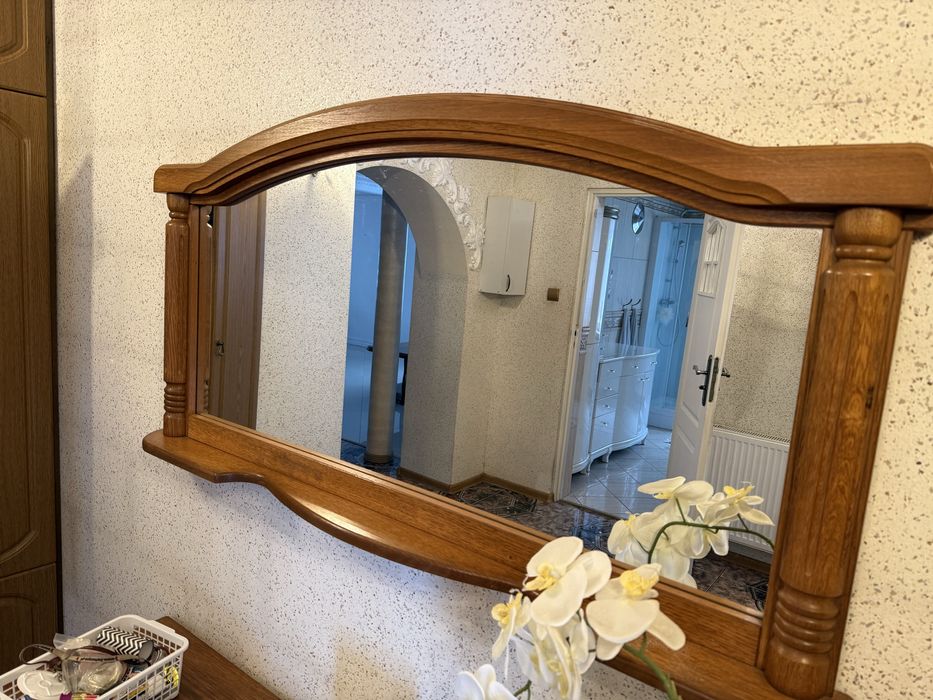 Lustro stylowe lite drewno