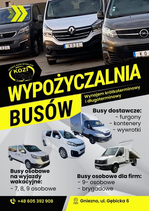 Bus Renault Trafic na wynajem