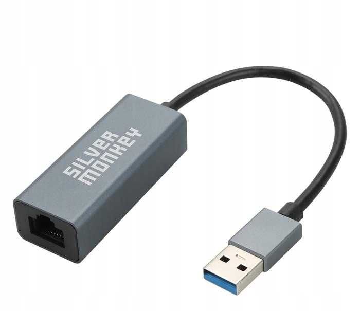 Silver Monkey Adapter USB 3.0 - RJ-45 1000 Mbps (4838)