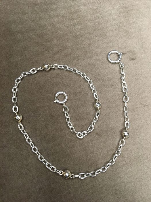 Corrente para relogio de bolso em prata