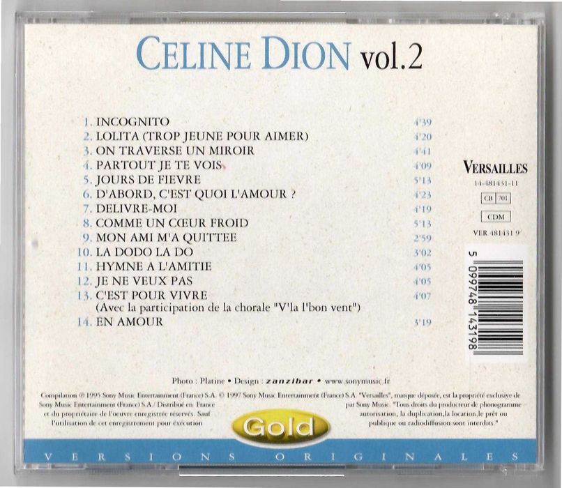 Celine Dion - Celine Dion Vol.2 [CD] [Francja]
