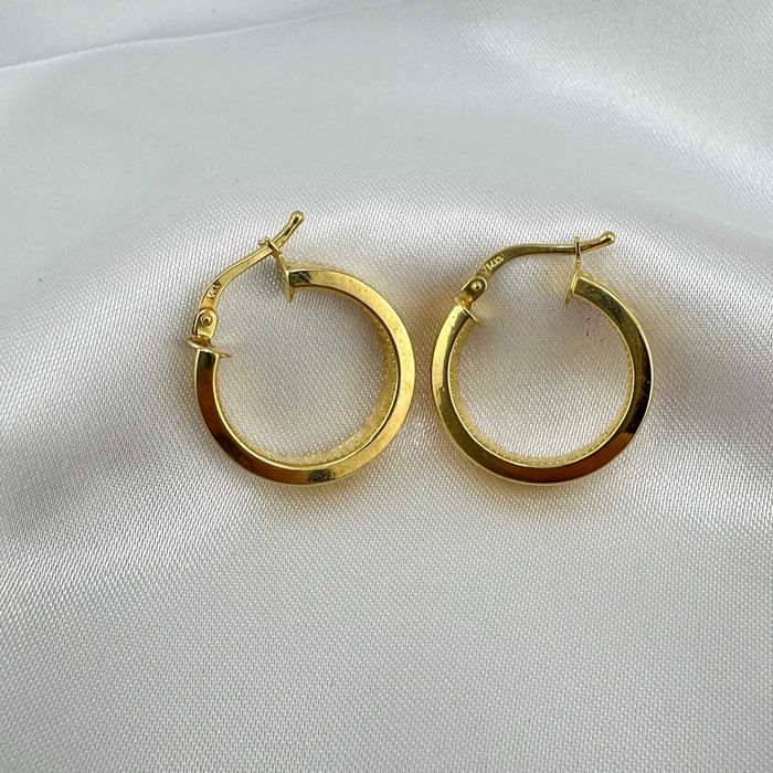 Złote kolczyki kółka 2,11 g PR.585 14K śr.1,8cm