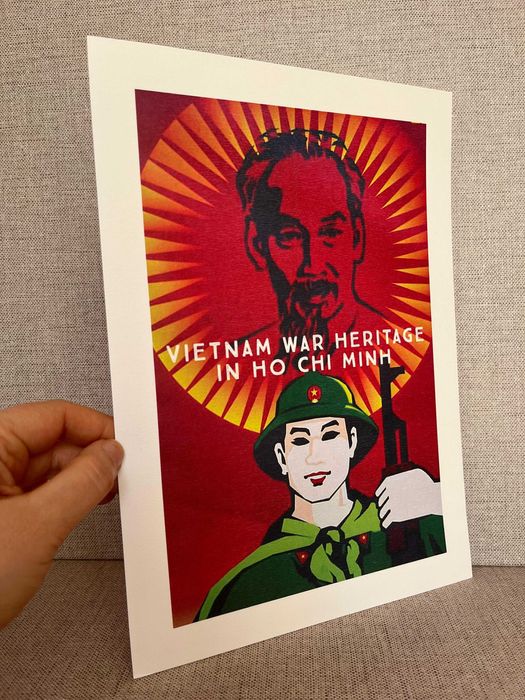 Poster Ho Chi Minh - Exclusivo! Ilustração Histórica