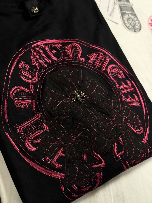Футболка chrome hearts унісекс чорна/біла