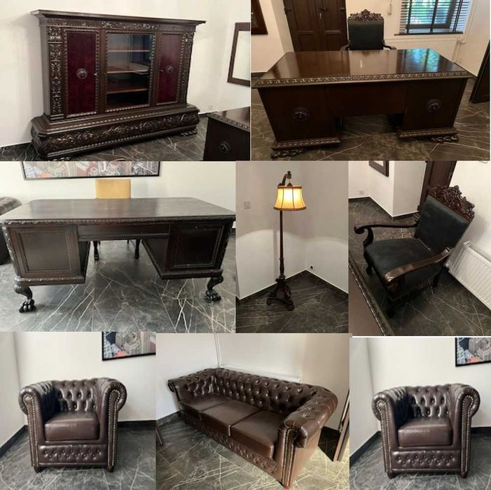 Komplet gabinetowy Chippendale 1910-20 rok