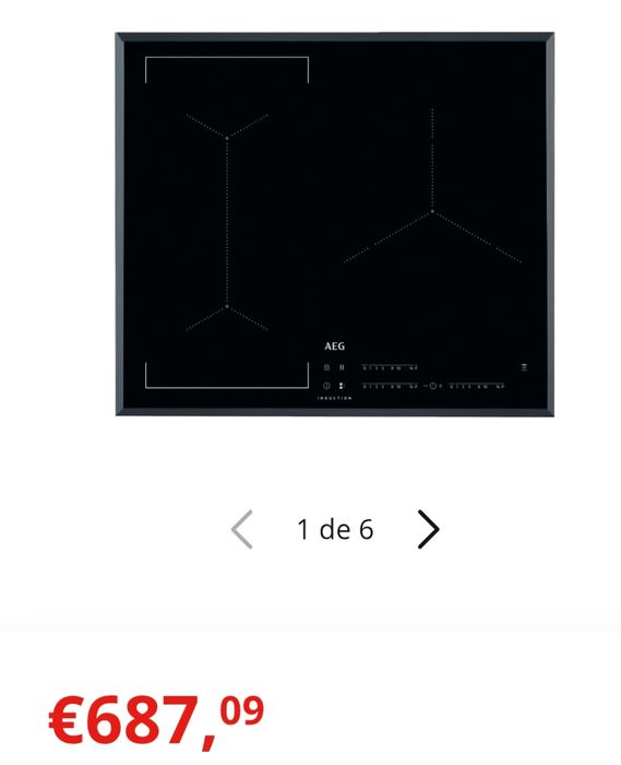 Placa encastre indução AEG