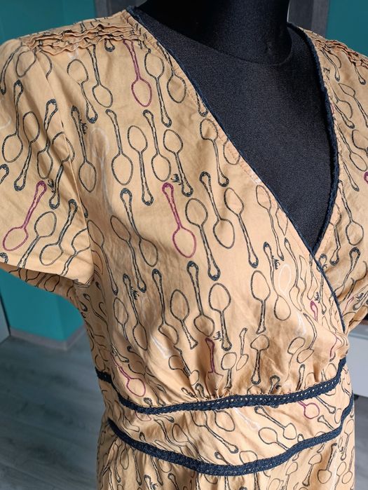 Sukienka w łyżeczki Boho Hippie retro vintage