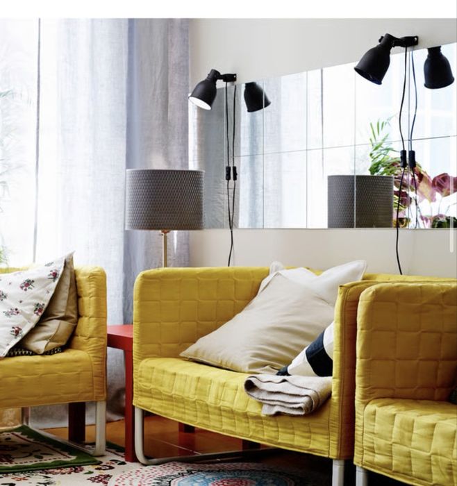 Kwadrat lustro wiszace ikea blodlonn 5 sztuk
