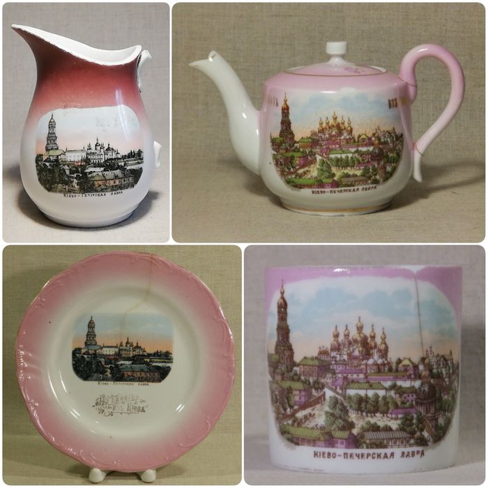 Фарфор Кузнецов «КИЕВО-ПЕЧЕРСКАЯ ЛАВРА» 19 век ЦАРИЗМ 100% Оригинал!!!