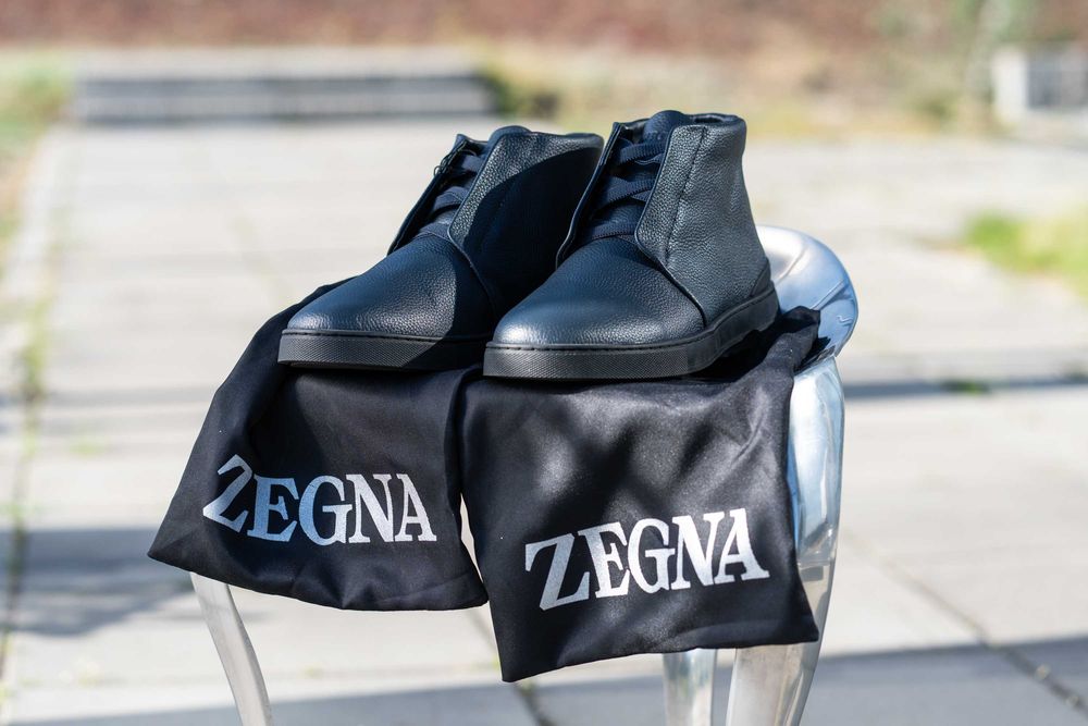 Zegna Triple Stitch buty Mid-Top Sneaker męskie 43