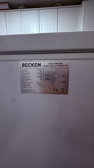 Arca Congeladora BECKEN 200L – A++