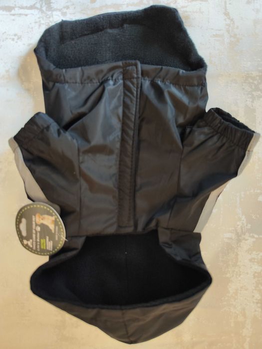 Impermeável Preto para Cão com Interior Quente – Tamanho S