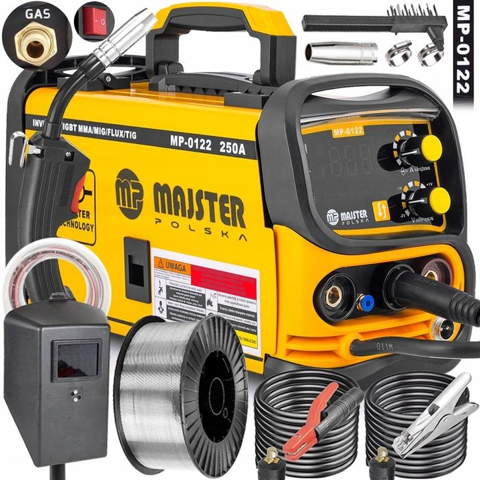 Spawarka Inwerterowa Inwertorowa Migomat Flux Mig Mag Mma 250a Gazowy