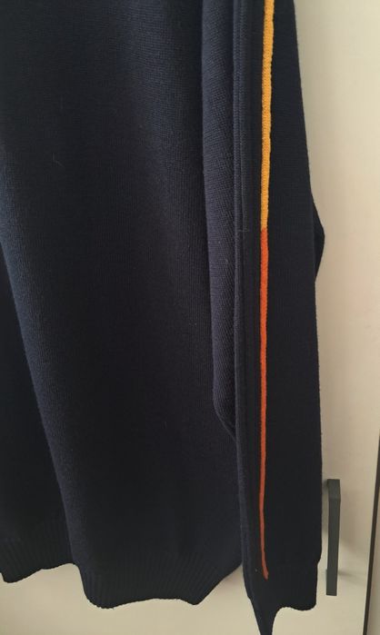 Sweter granatowy z merino XXL