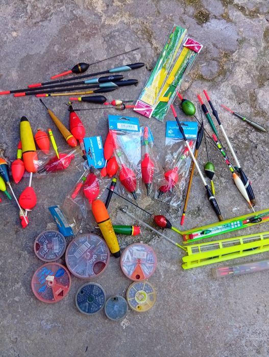 Lote de bóias antigas para pesca