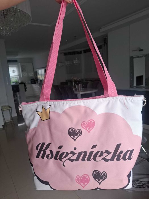 Torba do wózka Księżniczka różowa dla dziewczynki
