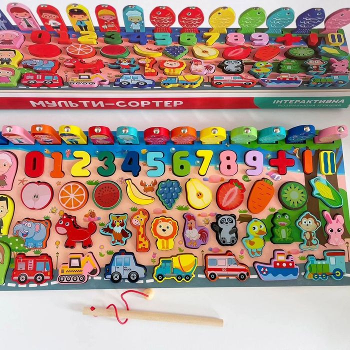 Дерев'яна розвиваюча дошка 6 видів, Українська мандрівка,   Kidsвілль