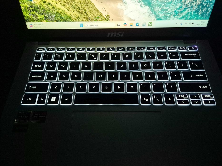 Laptop MSI 14", Ryzen 7530u, 16GB RAM, SSD 512GB, Win 11