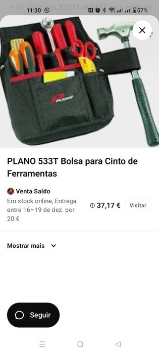 Porta ferramentas de cintura
