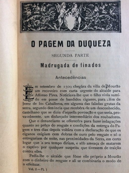 O Pagem da Duqueza de António de Campos Júnior, 2.ª edição. Volume 1 - 2. Obra completa