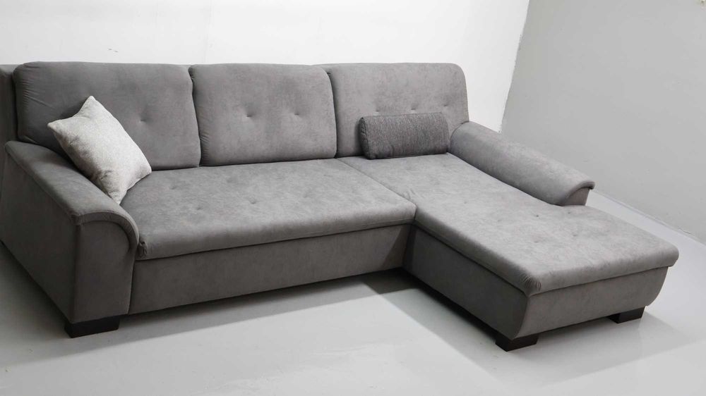 TFE Nowy narożnik funkcjA spania rogówka KANAPa SOFA SZARA tkanina