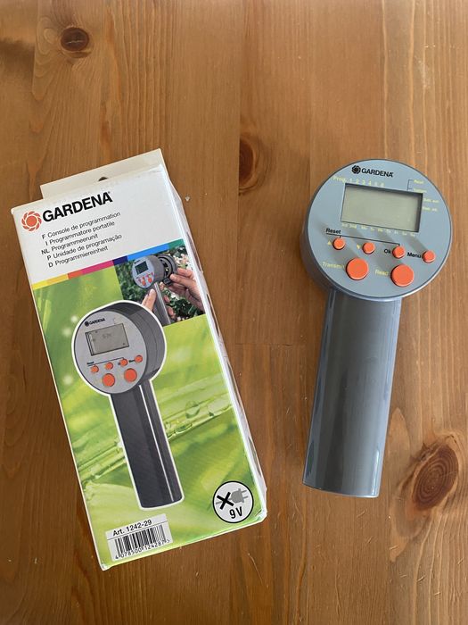 Temporizador rega, eletrovalvula e sensor de chuva Gardena