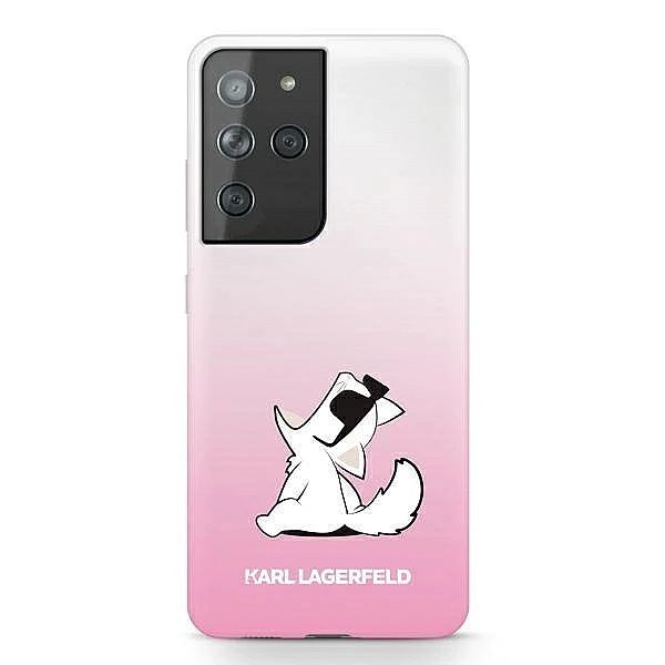 Etui Karl Lagerfeld Choupette Fun na Samsung Galaxy S21 Ultra - różowe
