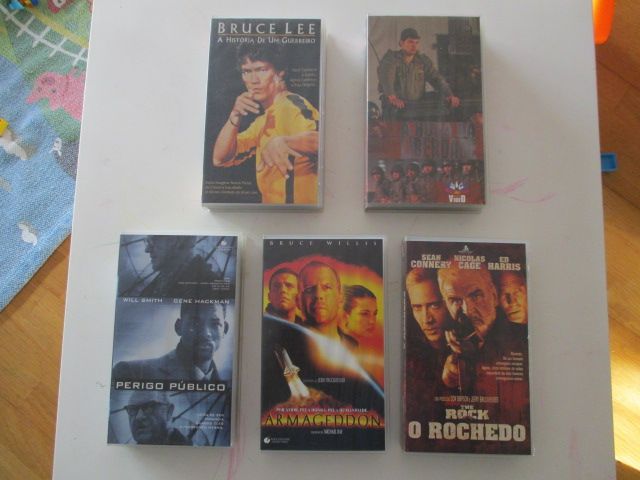 Pacote 4 filmes e bobinador VHS. (Ler discrição)