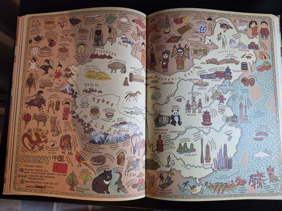 Mapy - książka do nauki geografii dla dzieci.