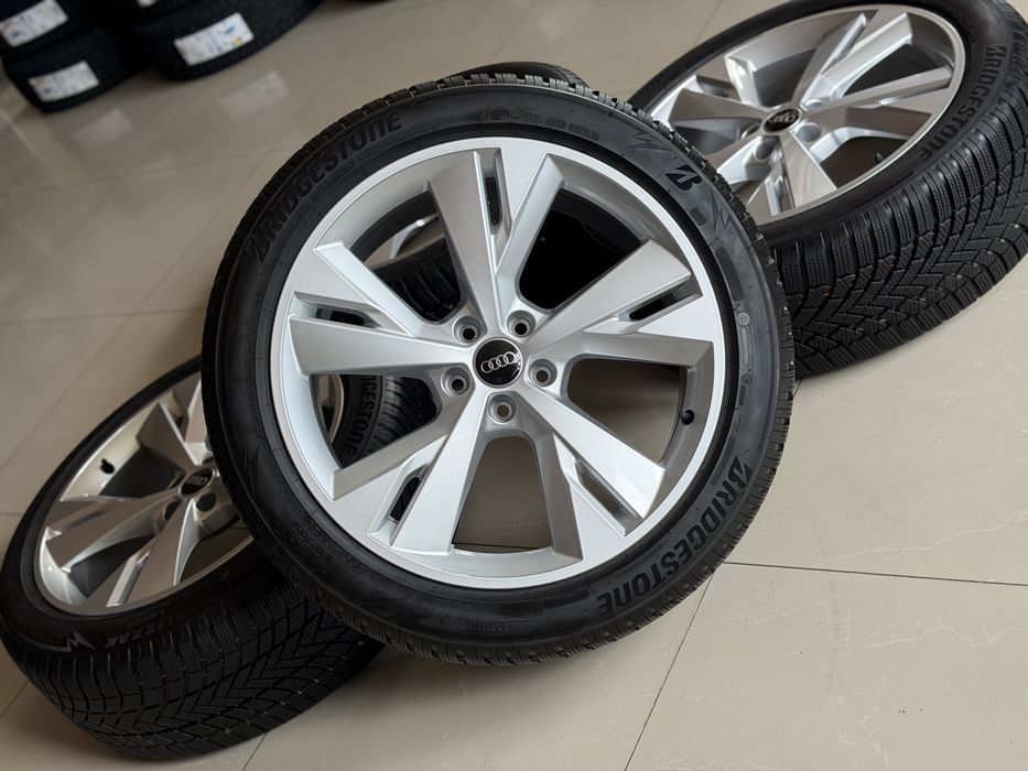 Диски  оригінал r20/5/112 Audi Q4 e-tron VW ID4 235/50/20 255/45/20 Bridgestone різноширокі зимові шини  зимние шины